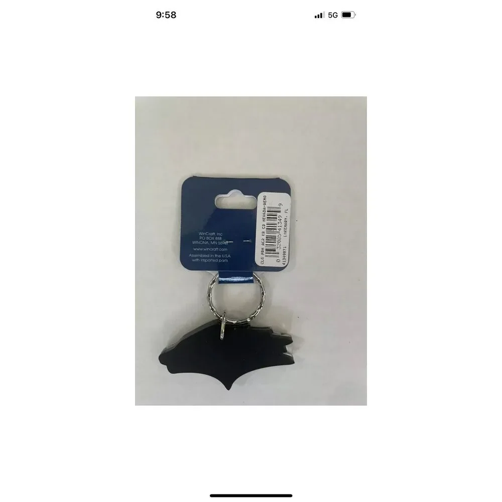 University Of Nevada Wolfpack Reno Wincraft Keychain Ring Blue‎ NWT